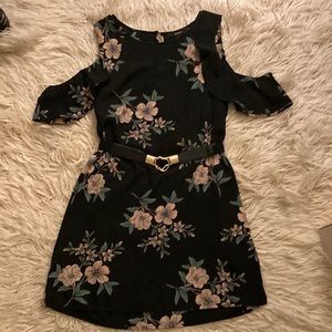 Forever 21 black floral dress S